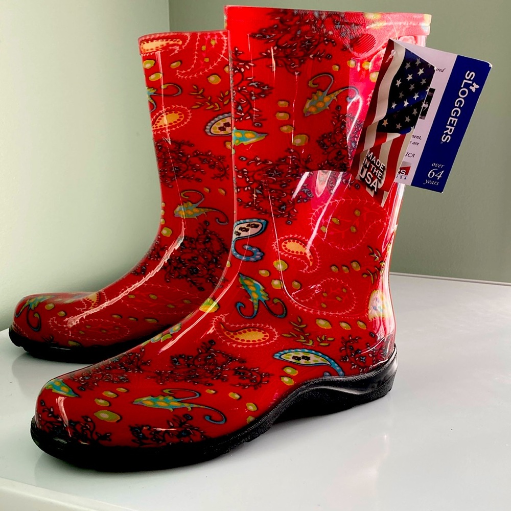 Sloggers Waterproof Garden Rain Boots for Women - Mid-Calf